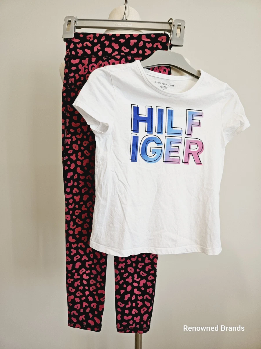COUNTRY ROAD GIRLS LOGO LEGGINGS TOMMY HILFIGER COTTON T SHIRT SIZE 8