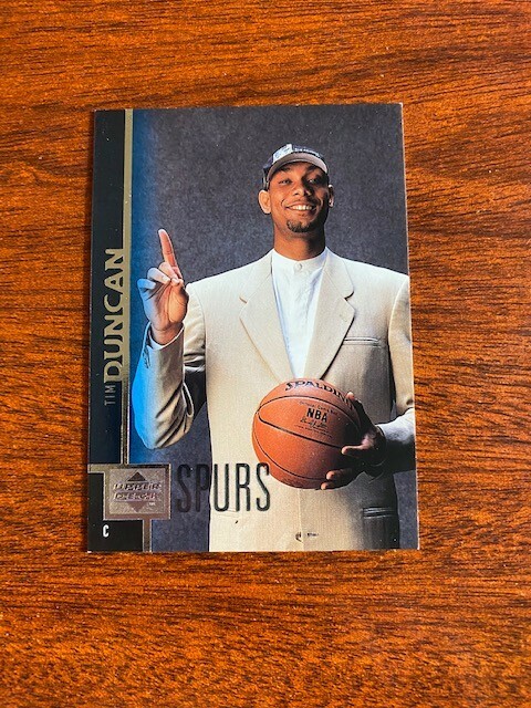 1997-98 UD #114 Tim Duncan Rookie Card. EX