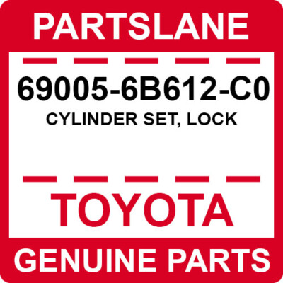 69005-6B612-C0 Toyota OEM Genuine CYLINDER SET, LOCK