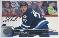 NIKOLAJ EHLERS SIGNED 16-17 UPPER DECK WINNIPEG JETS CARD AUTOGRAPH AUTO!!