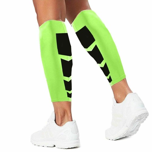 Coppia Maniche Polpaccio Compressione Gambe Polpaccio Supporto Tutore Stecche Shin Sport Corsa - Foto 26 di 29