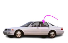 Fits: 1992-1994 Acura Vigor 4D Sedan Driver Side Rear Left Door window Glass