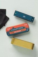 Gentlemen's Hardware Harmonica with Song Sheet and Storage Tin