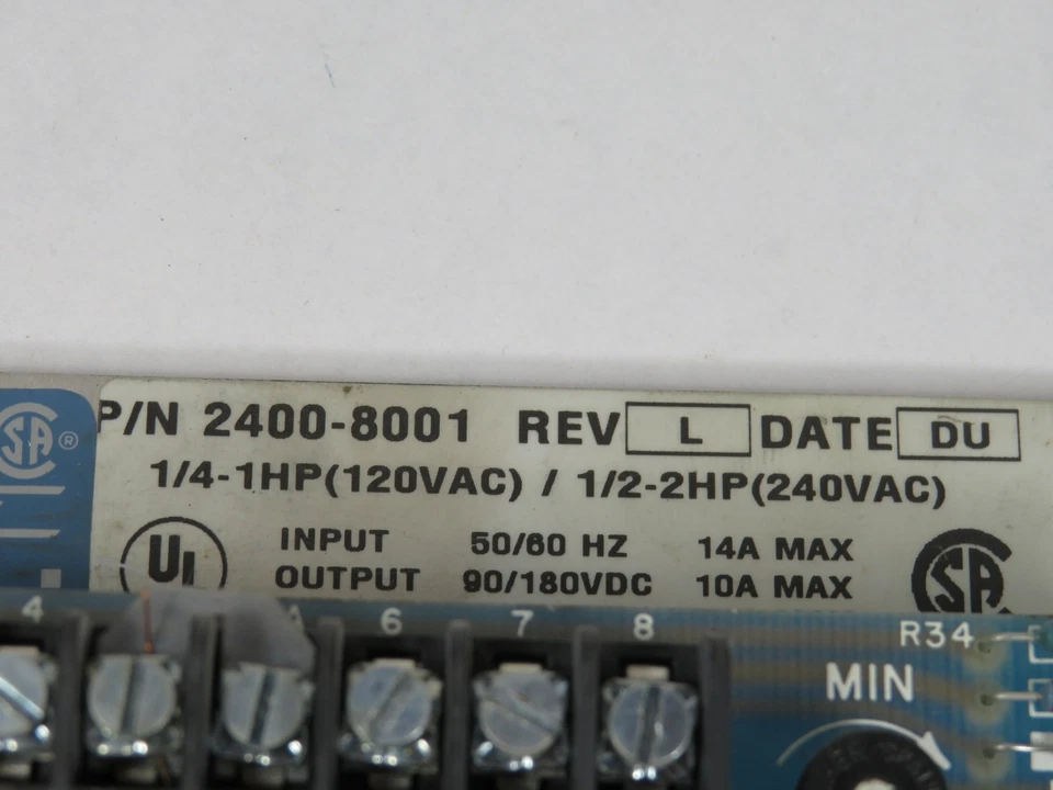 Emerson 2400-8001 Focus 1 Drive REV. L 1/4-1HP(120VAC) 1/2-2HP(240VAC) AS IS - Image 3 of 3