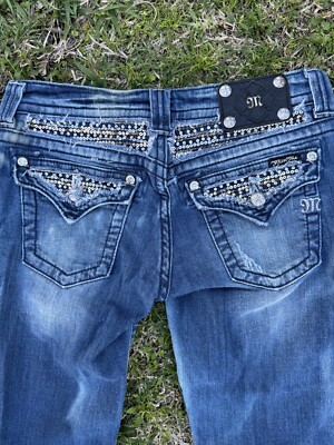 Miss Me Jeans Women's Size 29 JP6067B Boot Cut Sequined