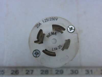 Hubbell HBL 2411 20A 125/250V Twist-Lock Plug  L14-20P, Used