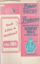 HOPALONG CASSIDY PRODUCERS MILK HALF GALLON UNUSED CARDBOARD MILK CARTON