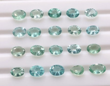 Natural Green Apatite 20 Pcs 3.70ct Oval Cut Gemstone Amazing Luster Apatite