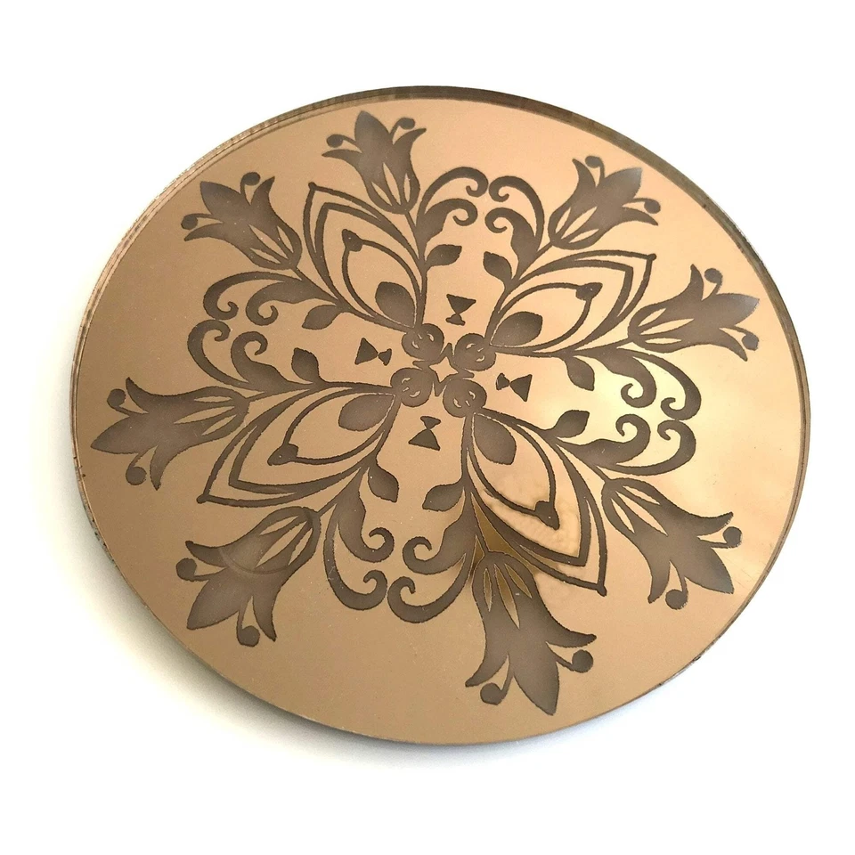 Posavasos De Acrílico Grabados En Forma De Flor - Imagen 4 de 4