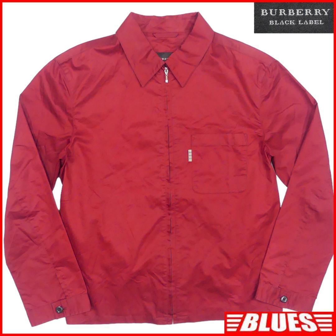Out Of Print BURBERRY BLACK LABEL M Jacket Blouson Red Ty2516 Men's