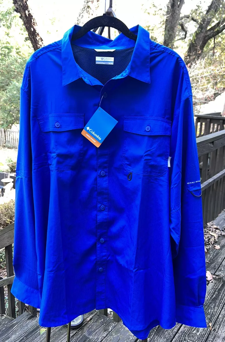 Royal blue columbia shirt new arrivals