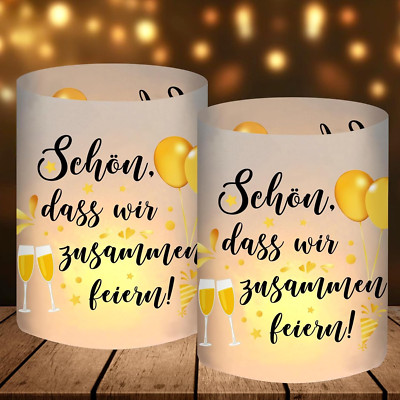 12 Windlicht Tischdeko Geburtstag, Karneval Deko, Fasching Deko, Hochzeitsdeko 