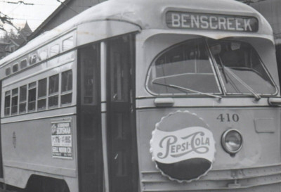 Pittsburgh Railway Trolley Bens Creek Pepsi Cola Ad - Vintage Photo 5x7