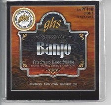 GHS PROFESSIONAL BANJO PF110 LOOP END NICKEL PLATED STEEL 5 STRING SET