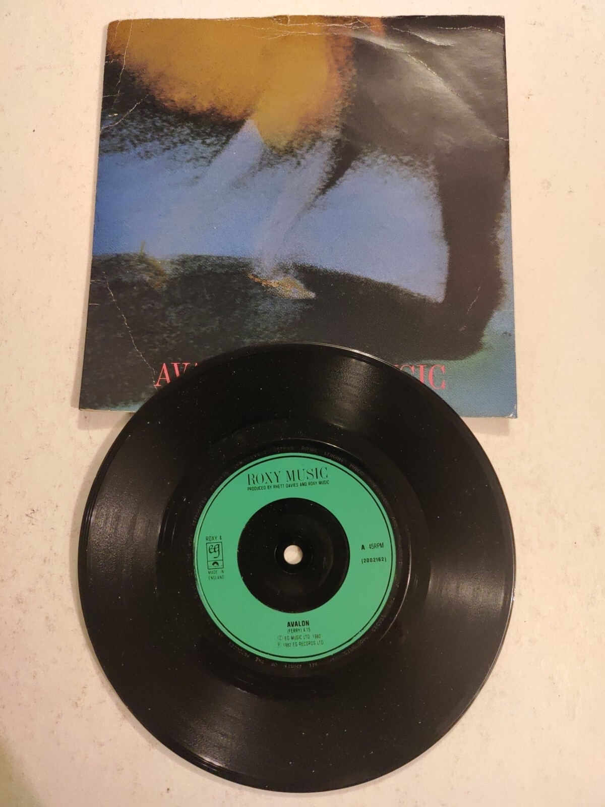 Roxy Music Avalon 7 Inch Vinyl Record Single 1982 PS
