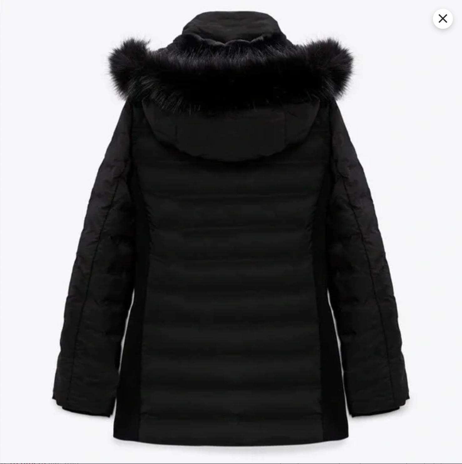 Zara WOMEN Black Tailored Water and Wind Protection Hooded Down Puffer JACKET M image 3