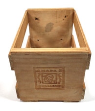 Napa Valley Wooden Vintage Crate Wood Storage Box Holder For CDs/DVDs 10" x 6"