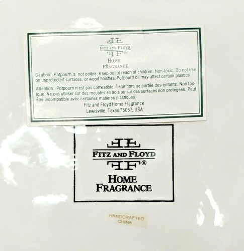 Fitz & Floyd Home Fragrance Potpourri ceramic dish 10-1/4" across FREE SHIPPING - Picture 7 of 7