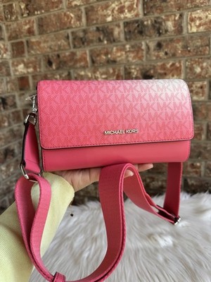 Michael Kors Jet Set Item LG Zip Around Wallet Crossbody Bag MK