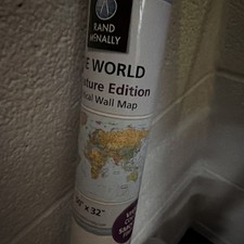 Rand McNally Signature Edition World 50x32" Wall Map - Paper Rolled New 