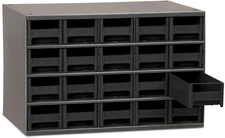 Steel Garage Storage Cabinet, Small Parts Organizer Metal Cabinet for Hardware, 