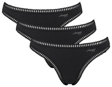 Sloggi Womens 3 Pack GO Crush String Knickers - Black