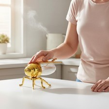 Zuckerdose in Bienenform aus Plastik honigfarbener Vorratsbeh&auml;lter Dekorativ