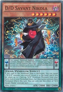YuGiOh D/D Savant Nikola TDIL-EN011 Common Englisch Excellent 1st