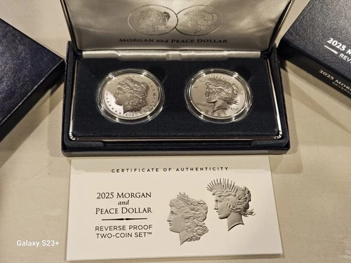 2025 Morgan and Peace Dollar Two-Coin Reverse Proof Set (25XS) -📈🔥📈📈