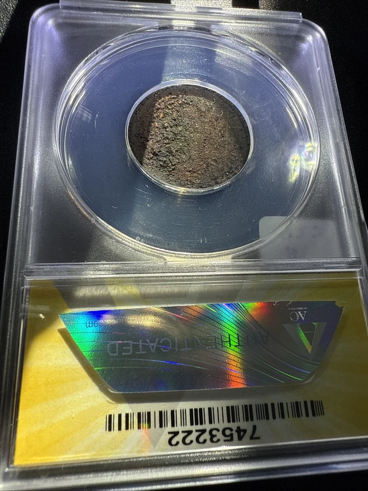 1804 C-13 Plain 4 No Stems Draped Bust Half Cent, ANACS Dtls F2 - Image 3 of 3