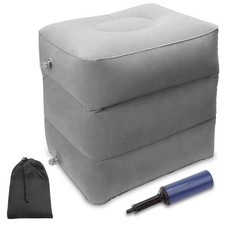 Travel Foot Rest Pillow, AHIER Inflatable Travel Leg Rest Pillow Bed for Foot...