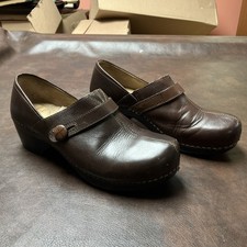 DANSKO Solstice Brown Leather Professional Slip On Clogs EU 40 US 9.5/10