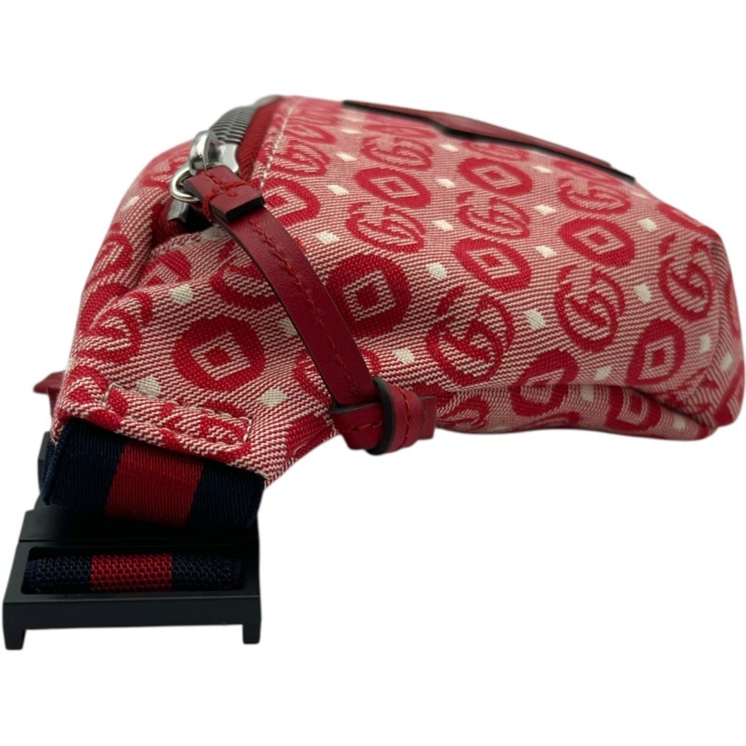 GUCCI Children Star Logo Canvas Waist Pouch Red Used Women's Bag thumbnail 3