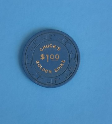 Chuck's Golden Spike $1 Casino Chip