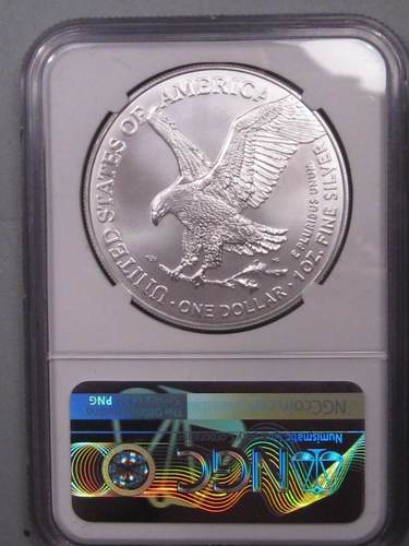 2021 T-2 Silver American Eagle NGC MS69. #47 - Picture 4 of 5