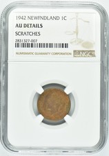 1942 Newfoundland 1c One Cent - NGC - UNC Details