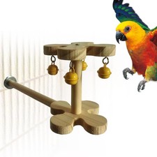 Parrot Cage Toy with Bell Bird Perch Pet Bite Cage Toy