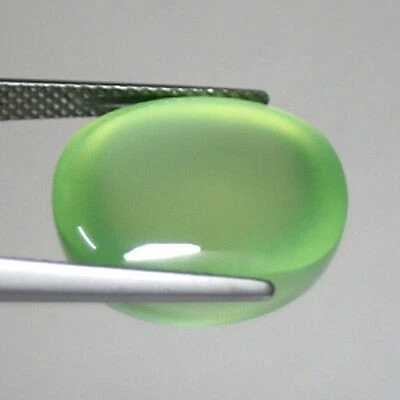 19.43 ct CLASSIC TOP QUALITY COLOR NATURAL GREEN PREHNITE GEM CABOCHON  2552 SEV - Image 2 of 2