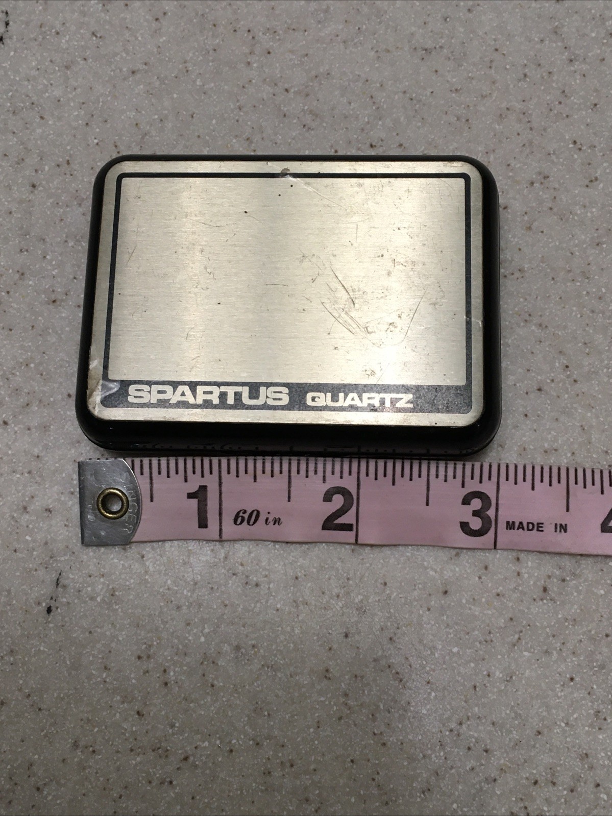 Spartus Quartz Travel Alarm Clock Black Clam Shell Snooze Button Techno 80's!