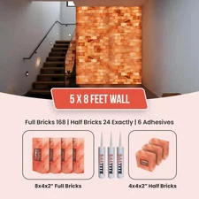 Wall Panel 5 x 8 Feet Salt Brick For Home Improvement sauna and spa DIY FUN