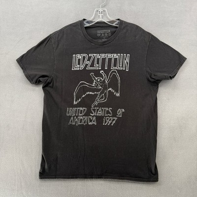 Led Zeppelin T-Shirt Black Large L 1977 US Tour Icarus Graphic Mythgem 2022