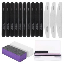 16PCS Nail Files and Buffer with Storage Box,Professional Manicure Pedicure K...