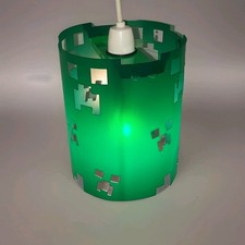 Minecraft Creeper  Decoration Lampshade Lights Kids Present Bedroom Green Gamers