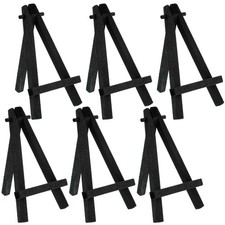 6pk 8" High Small Black Wood Display Easel A-Frame Artist Tripod Tabletop Stand