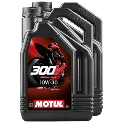Motoröl Motul 4T 10W-30 synthetisch 300V Factory Line Road Racing 2 X 4 Liter