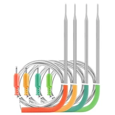 Inkbird WiFi Meat Thermometer 4-Pack Kit with Replacement Colored Probe, Comp...
