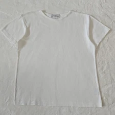 Holt Renfrew Sport Collection Womens Unisex Cotton White Short Sleeve T-Shirt