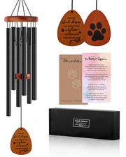 Dog Memorial Gifts for Loss of Dog, 26" Pet Wind Chime, Black