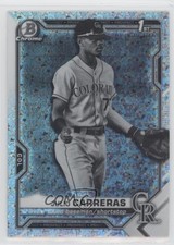 2021 Bowman Chrome Black & White Mini-Diamond Refractor Julio Carreras 00em