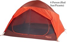 MARMOT Midpines Camping Tent, 6 Person (Red S...